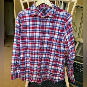 Woman’s Red, White, and Blue Button Down